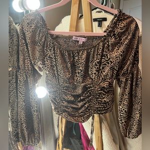 Animal print blouse